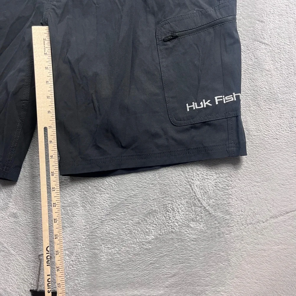 Huk Mens Black Performance Fishing Shorts Size XXL Quick Dry Cargo Pocket